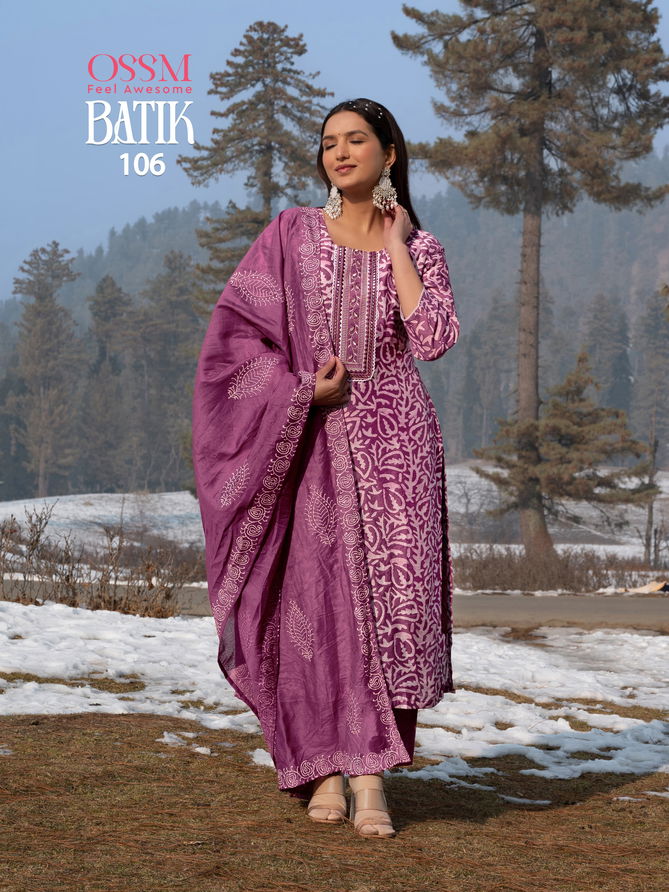 Batik Vol 4 By Ossm Chanderi Printed Kurti With Bottom Dupatta Suppliers In India